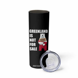 Greenland Not For Sale Skinny Tumbler Anti Authoritarian Political Gag Gift TS12 Print Your Wear
