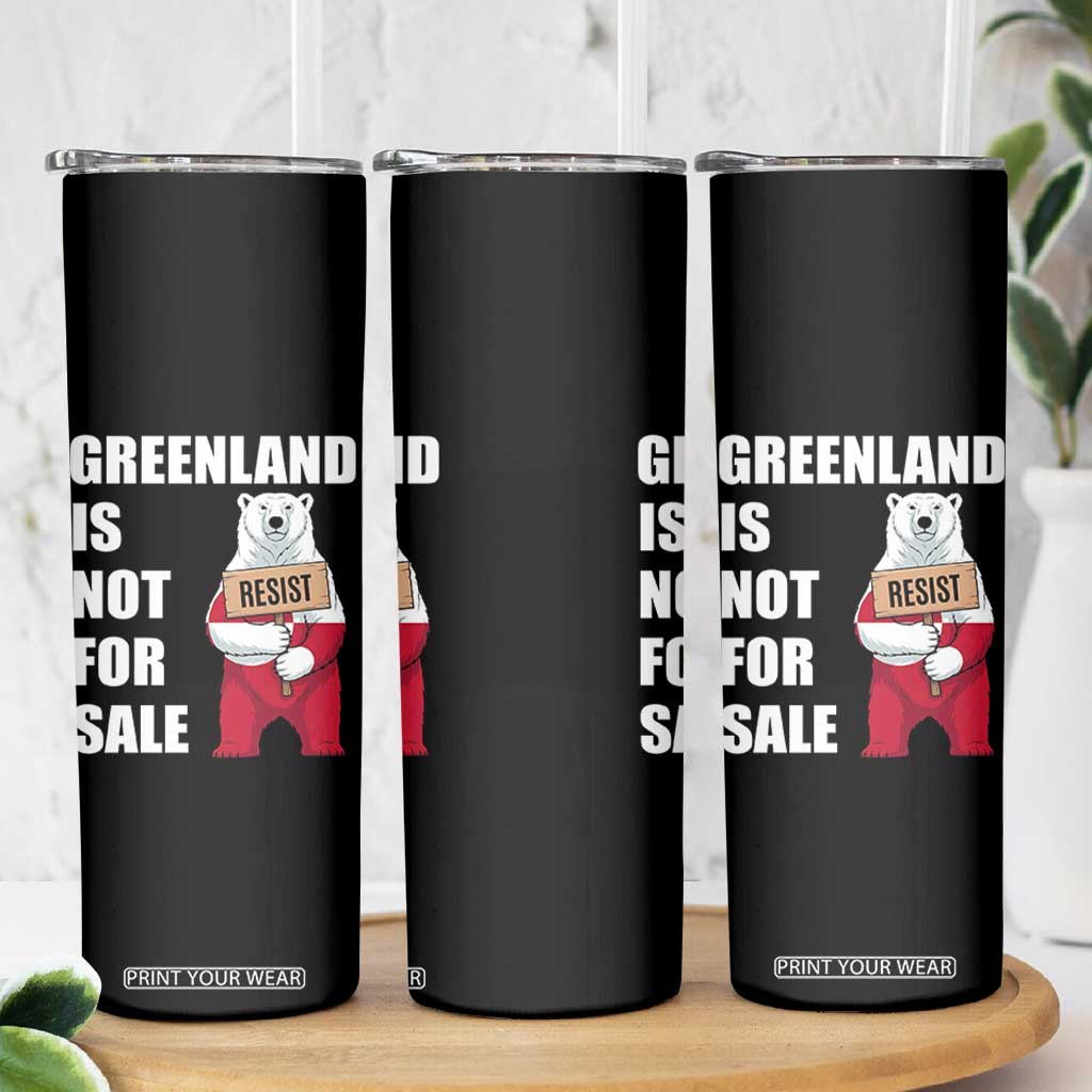 Greenland Not For Sale Skinny Tumbler Anti Authoritarian Political Gag Gift TS12 Print Your Wear