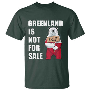 Greenland Not For Sale T Shirt Anti Authoritarian Political Gag Gift TS12 Dark Forest Green Print Your Wear