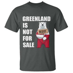 Greenland Not For Sale T Shirt Anti Authoritarian Political Gag Gift TS12 Dark Heather Print Your Wear