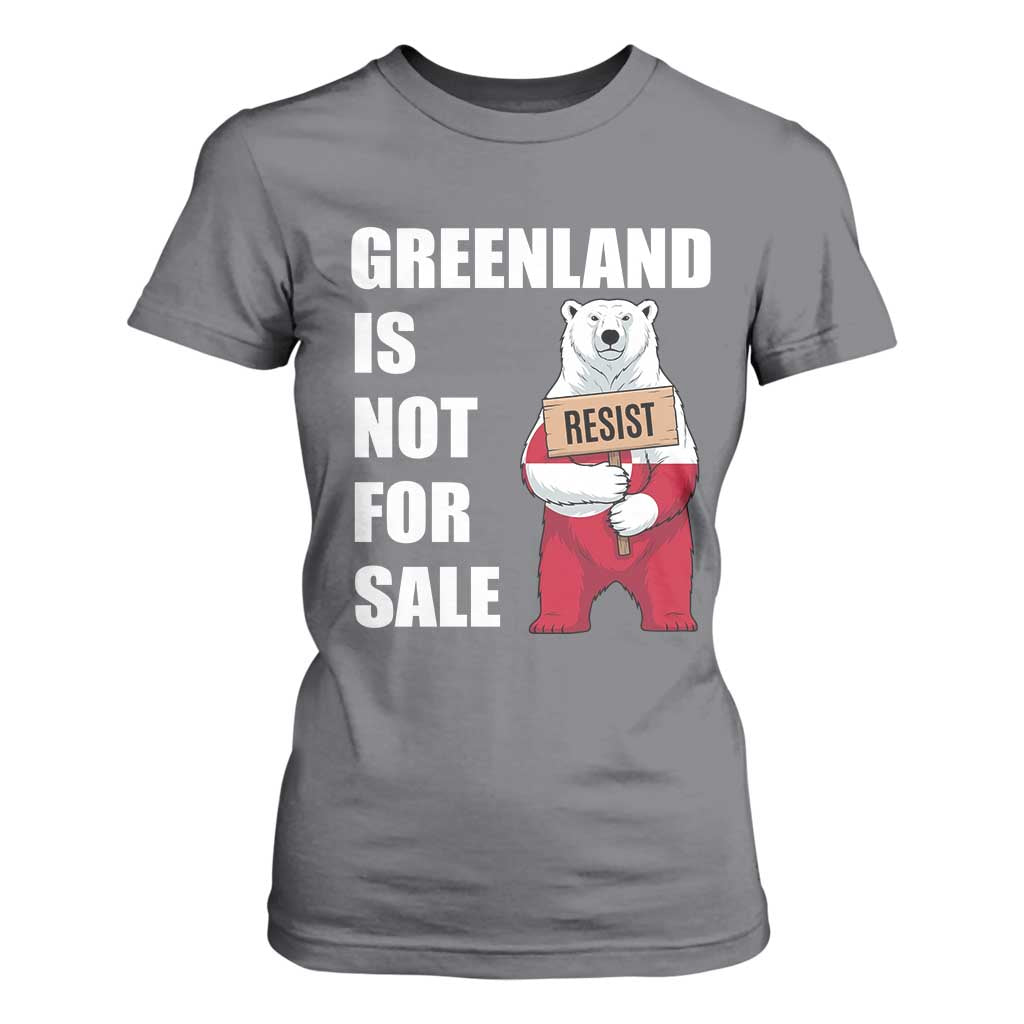 Greenland Not For Sale T Shirt For Women Anti Authoritarian Political Gag Gift TS12 Charcoal Print Your Wear