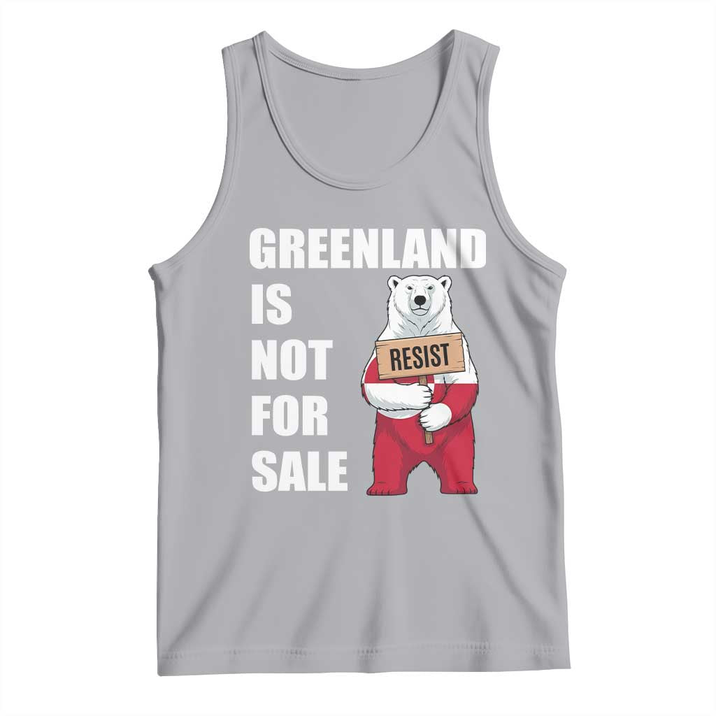 Greenland Not For Sale Tank Top Anti Authoritarian Political Gag Gift TS12 Athletic Heather Print Your Wear