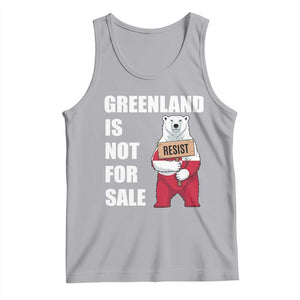 Greenland Not For Sale Tank Top Anti Authoritarian Political Gag Gift TS12 Athletic Heather Print Your Wear