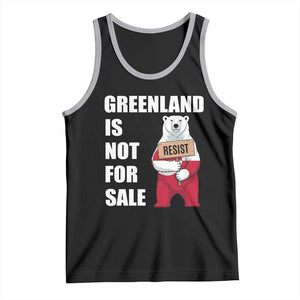 Greenland Not For Sale Tank Top Anti Authoritarian Political Gag Gift TS12 Black Athletic Heather Print Your Wear