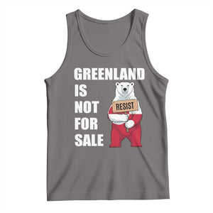 Greenland Not For Sale Tank Top Anti Authoritarian Political Gag Gift TS12 Deep Heather Print Your Wear