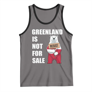 Greenland Not For Sale Tank Top Anti Authoritarian Political Gag Gift TS12 Deep Heather Black Print Your Wear
