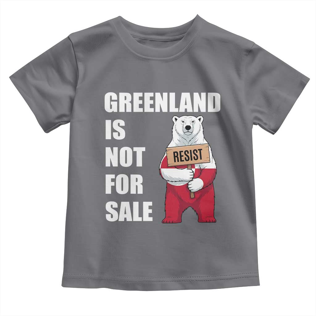 Greenland Not For Sale Toddler T Shirt Anti Authoritarian Political Gag Gift TS12 Charcoal Print Your Wear