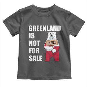 Greenland Not For Sale Toddler T Shirt Anti Authoritarian Political Gag Gift TS12 Dark Heather Print Your Wear