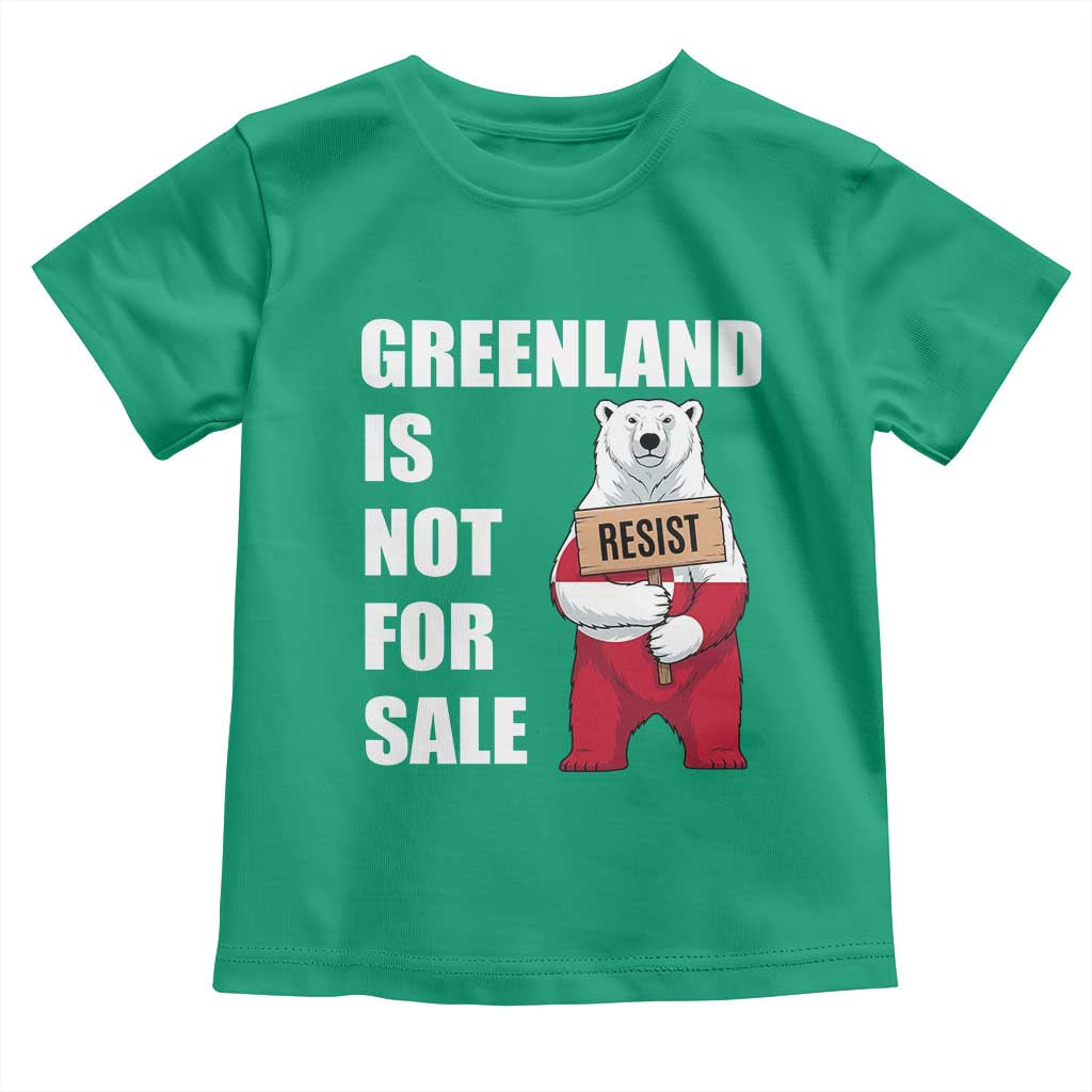 Greenland Not For Sale Toddler T Shirt Anti Authoritarian Political Gag Gift TS12 Irish Green Print Your Wear