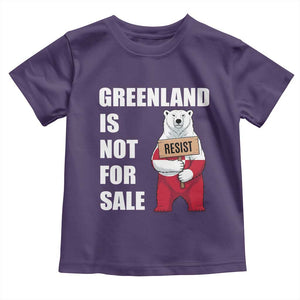 Greenland Not For Sale Toddler T Shirt Anti Authoritarian Political Gag Gift TS12 Purple Print Your Wear
