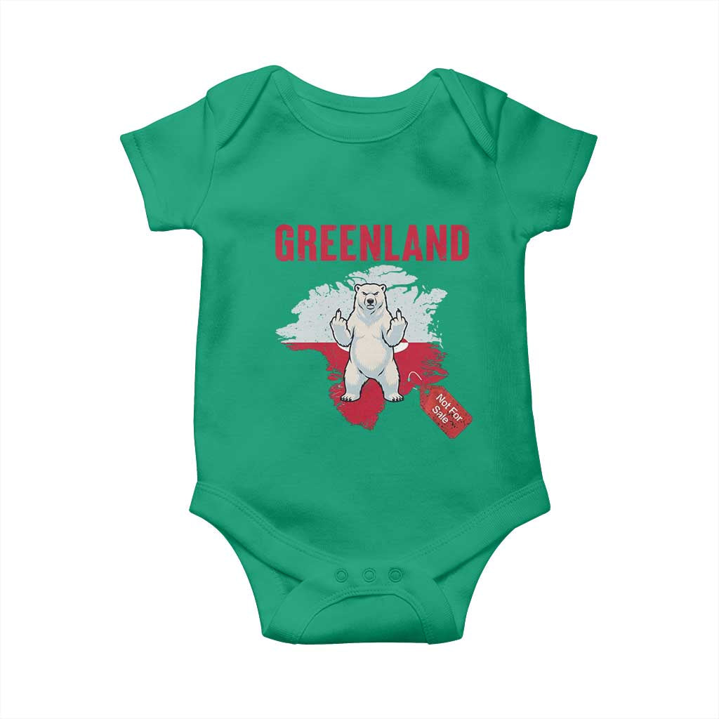 Greenland Is Not For Sale Baby Onesie Support Greenlander Gift TS12 Irish Green Print Your Wear