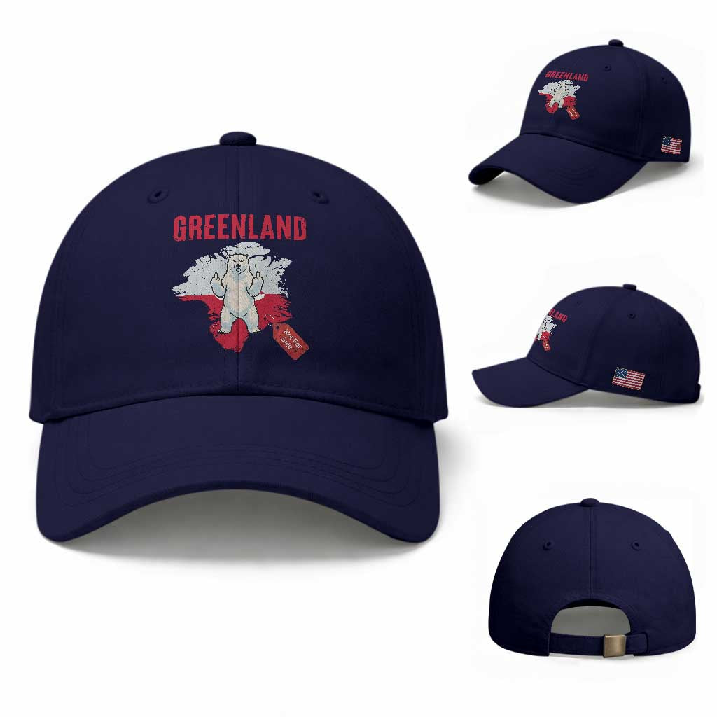 Greenland Is Not For Sale Baseball Cap Support Greenlander Gift TS12 Baseball Cap Universal Fit Dark Blue Print Your Wear