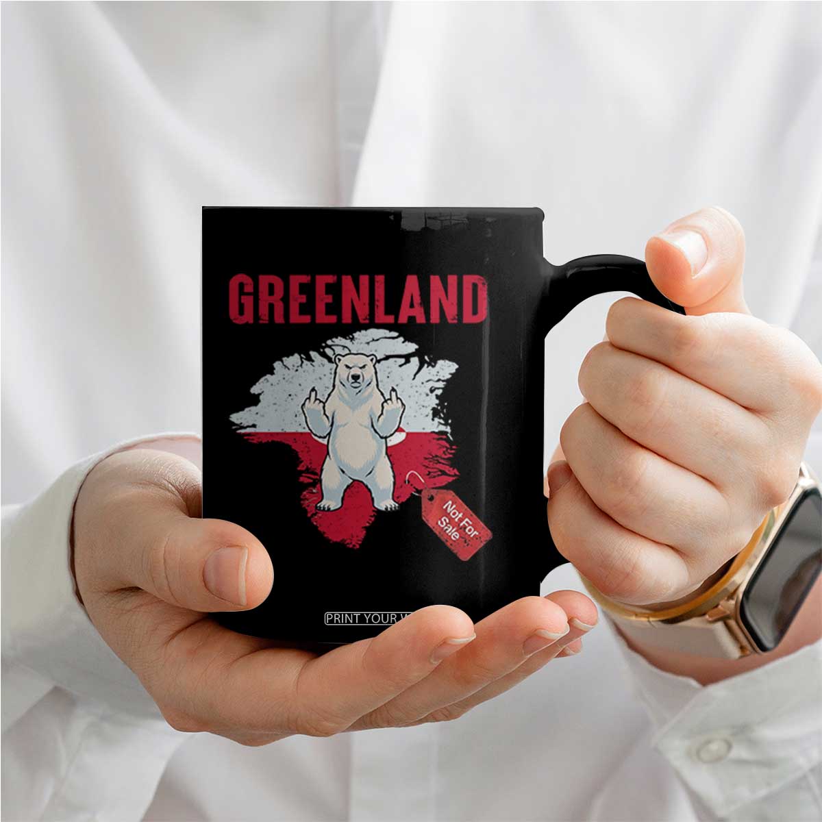 Greenland Is Not For Sale Coffee Mug Support Greenlander Gift TS12 Print Your Wear