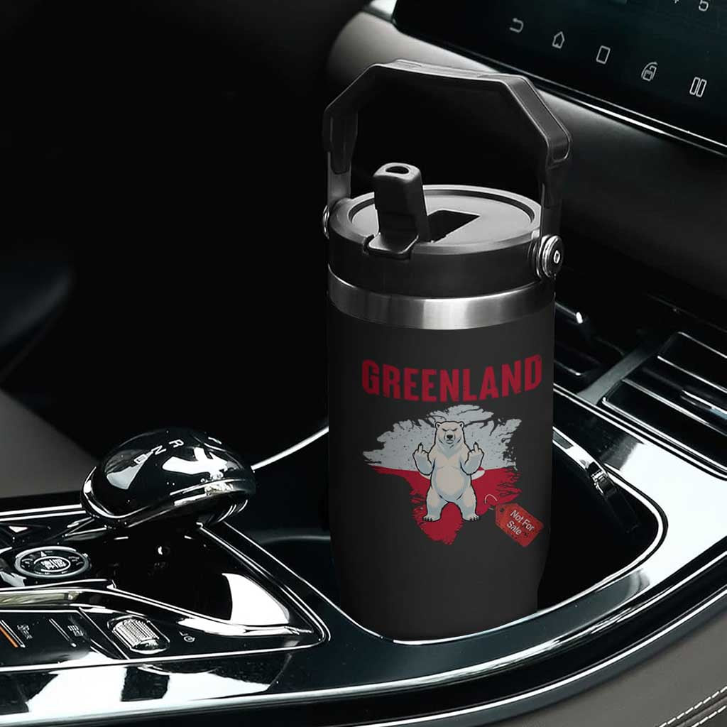 Greenland Is Not For Sale Flip Straw Tumbler Support Greenlander Gift TS12 Print Your Wear