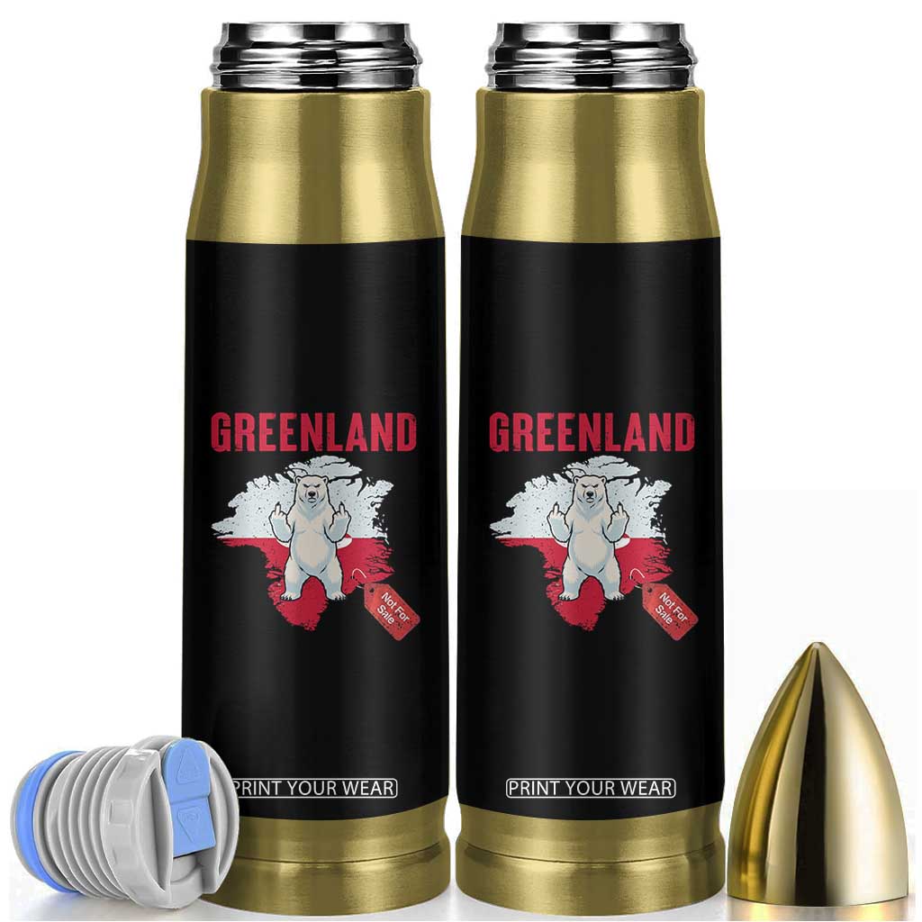 Greenland Is Not For Sale Bullet Tumbler Support Greenlander Gift TS12 Black Print Your Wear