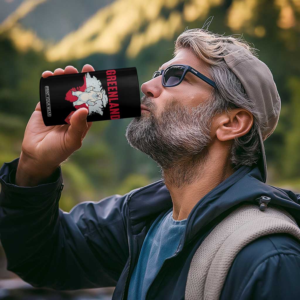Greenland Is Not For Sale 4 in 1 Can Cooler Tumbler Support Greenlander Gift TS12 Print Your Wear