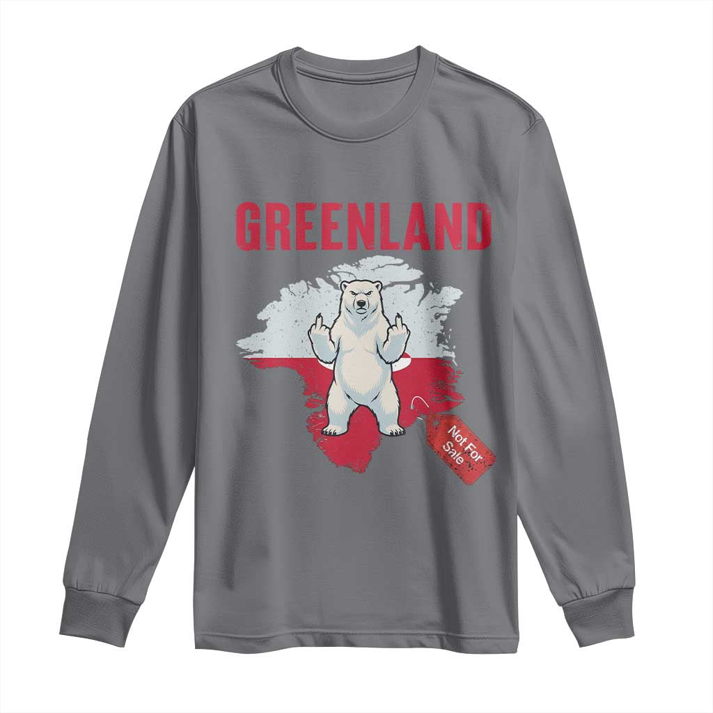 Greenland Is Not For Sale Long Sleeve Shirt Support Greenlander Gift TS12 Charcoal Print Your Wear