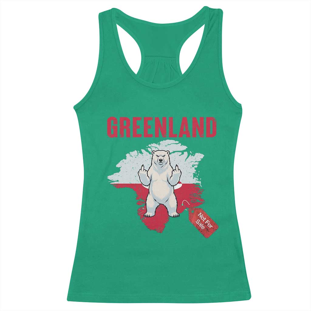 Greenland Is Not For Sale Racerback Tank Top Support Greenlander Gift TS12 Irish Green Print Your Wear