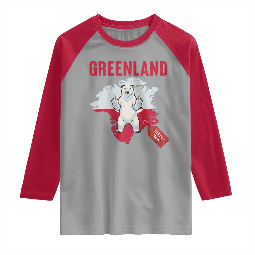 Greenland Is Not For Sale Raglan Shirt Support Greenlander Gift TS12 Sport Gray Red Print Your Wear