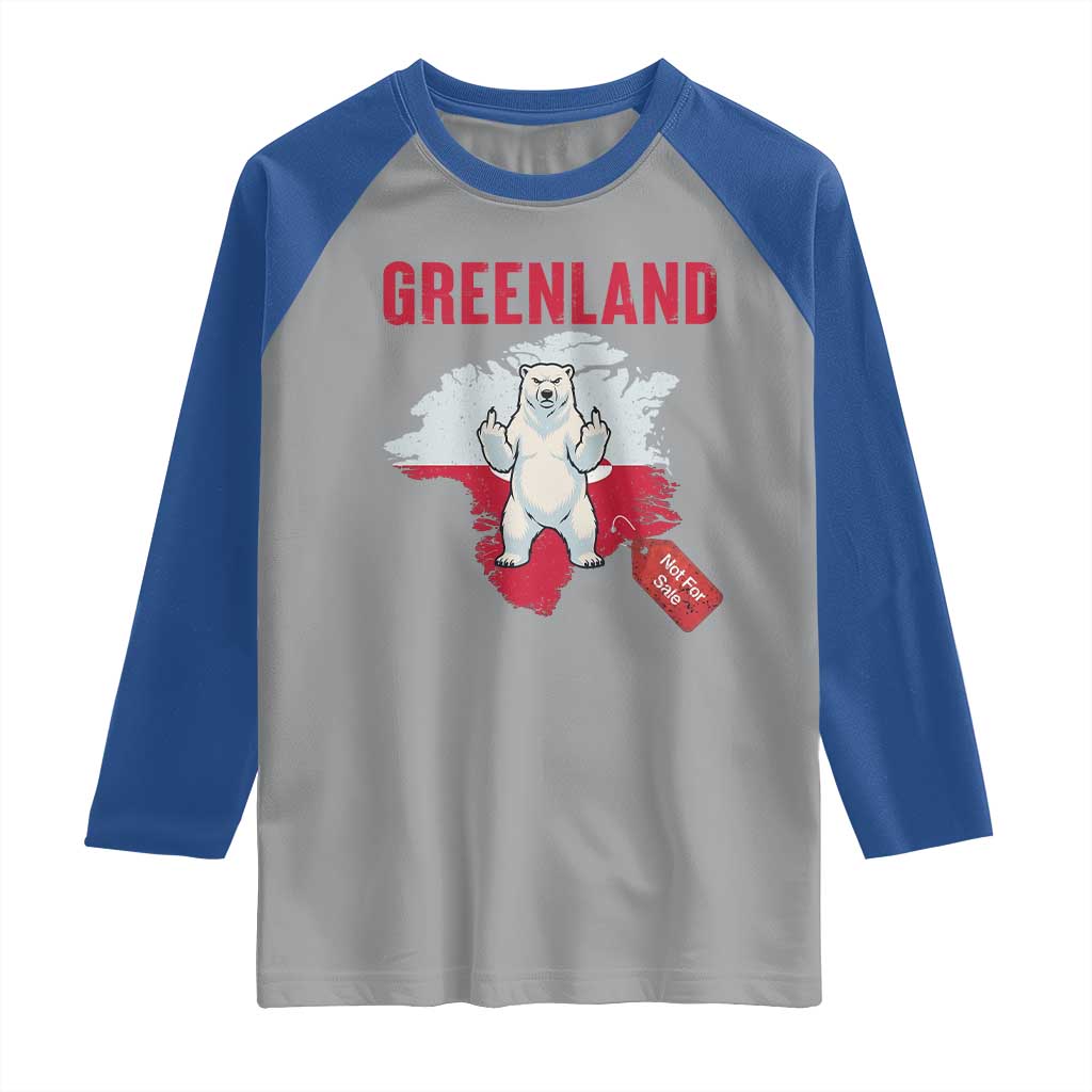 Greenland Is Not For Sale Raglan Shirt Support Greenlander Gift TS12 Sport Gray Royal Print Your Wear