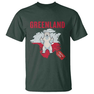 Greenland Is Not For Sale T Shirt Support Greenlander Gift TS12 Dark Forest Green Print Your Wear