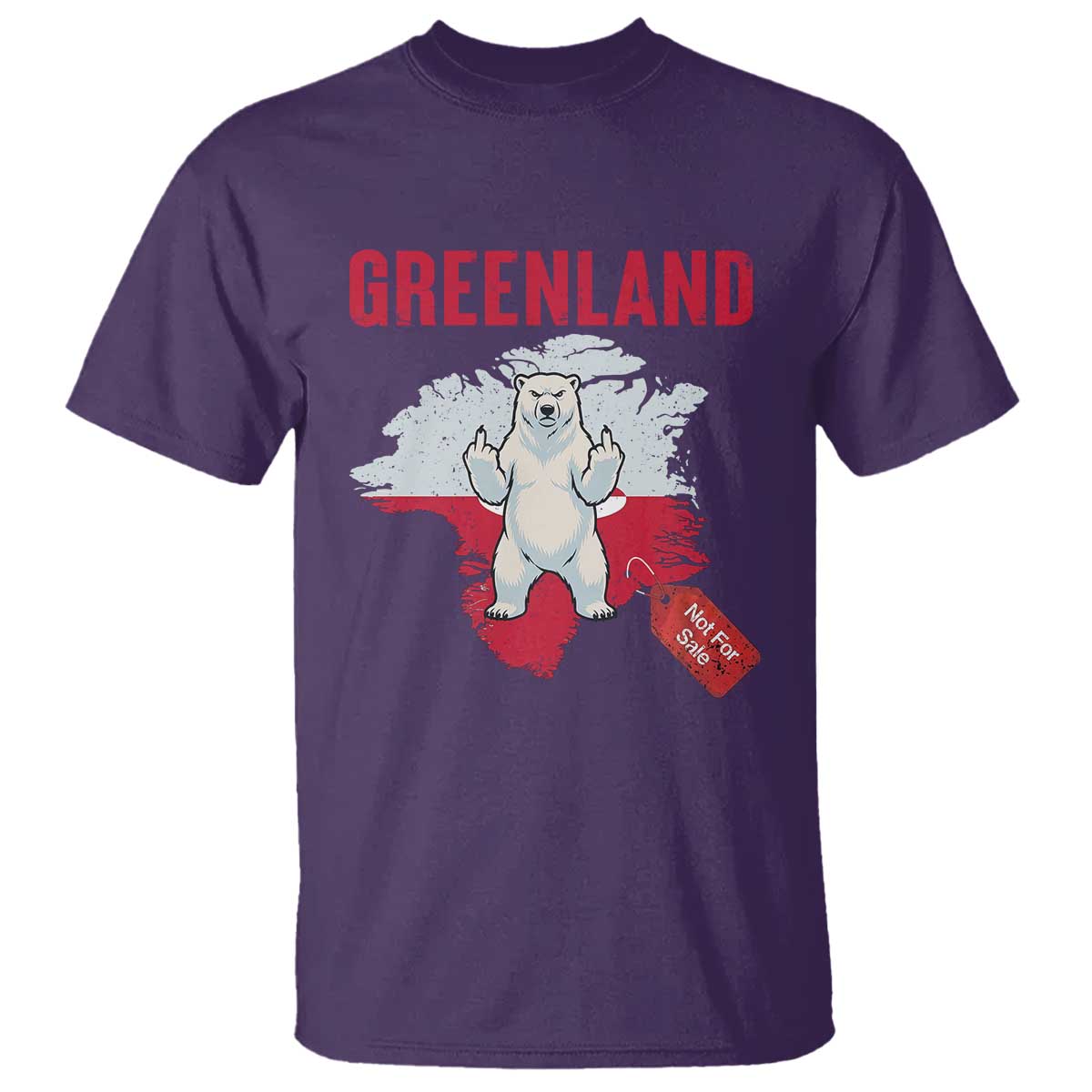 Greenland Is Not For Sale T Shirt Support Greenlander Gift TS12 Purple Print Your Wear