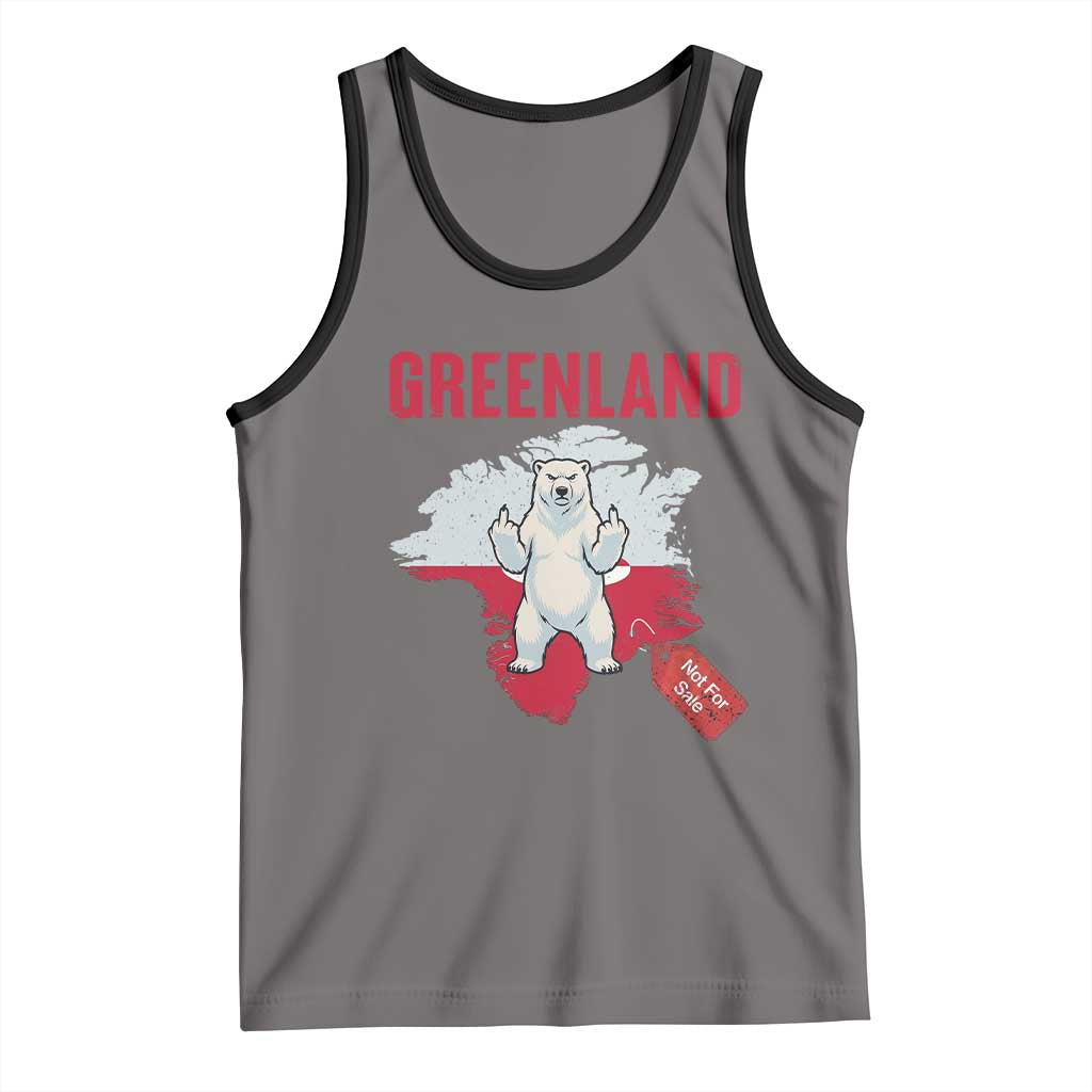 Greenland Is Not For Sale Tank Top Support Greenlander Gift TS12 Deep Heather Black Print Your Wear