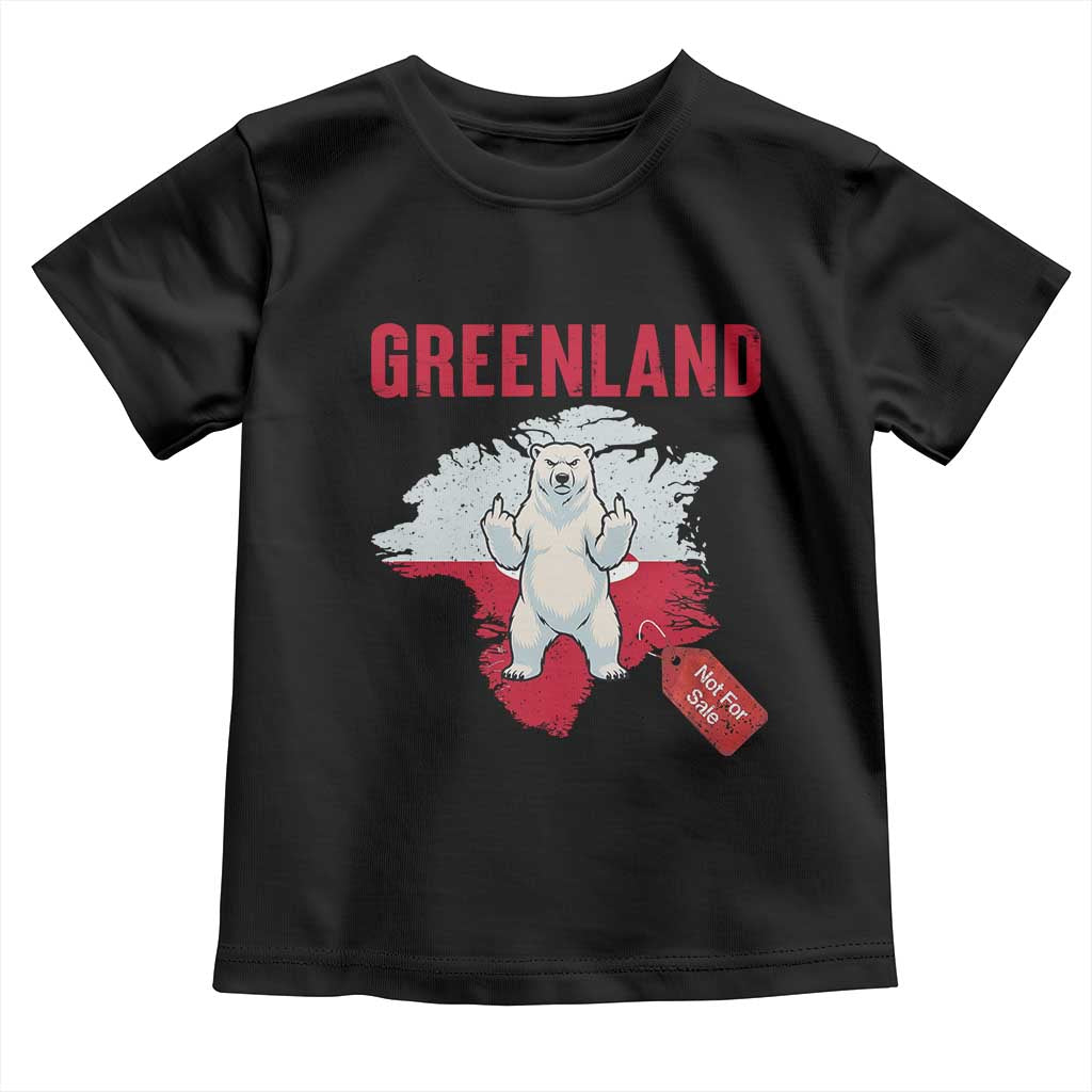 Greenland Is Not For Sale Toddler T Shirt Support Greenlander Gift TS12 Black Print Your Wear