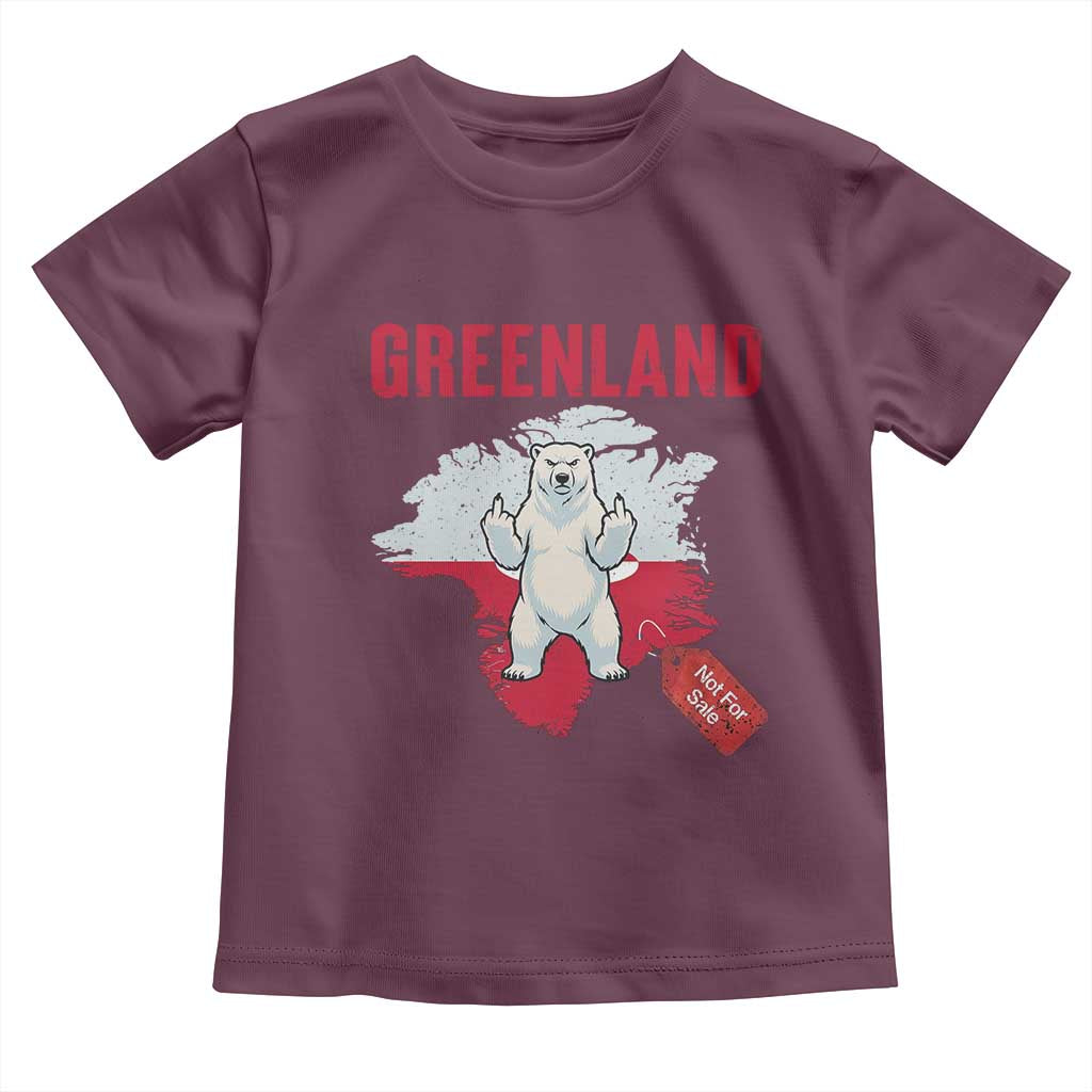 Greenland Is Not For Sale Toddler T Shirt Support Greenlander Gift TS12 Maroon Print Your Wear