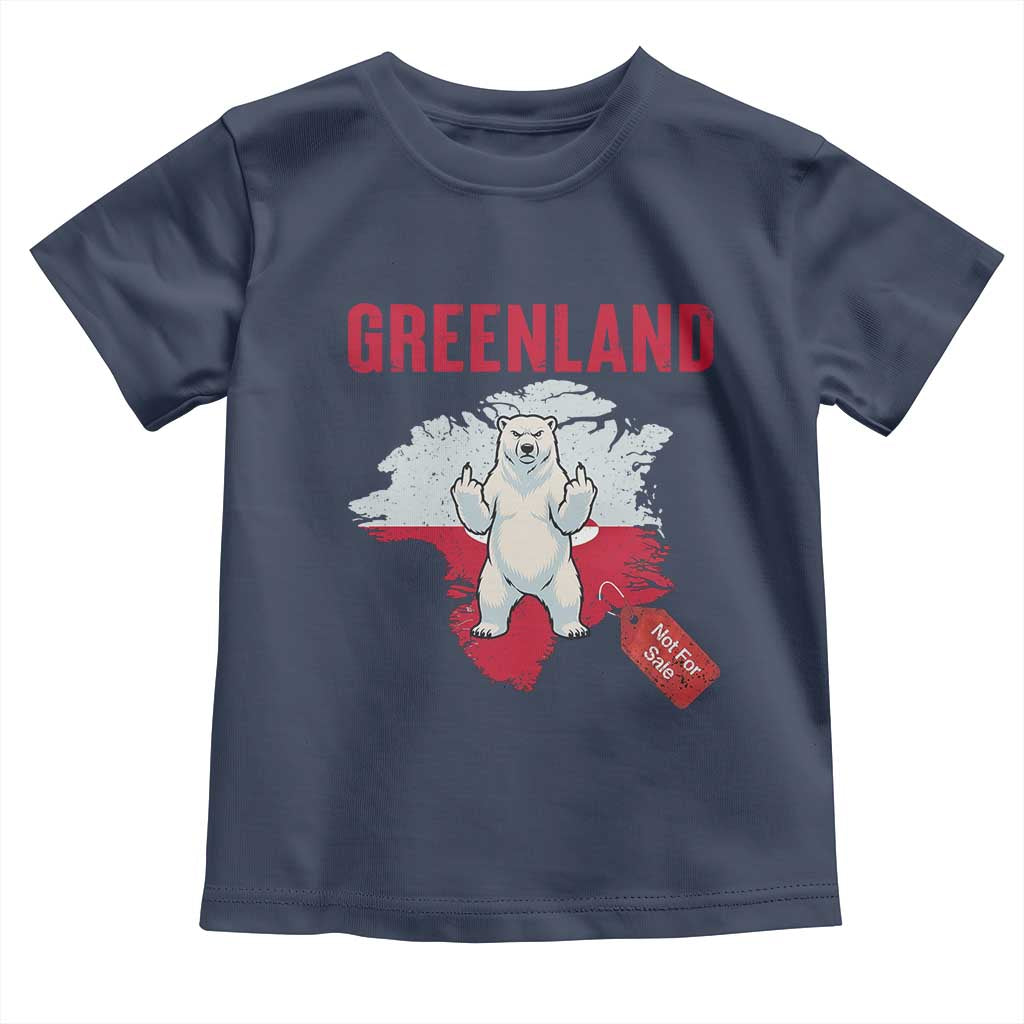 Greenland Is Not For Sale Toddler T Shirt Support Greenlander Gift TS12 Navy Print Your Wear