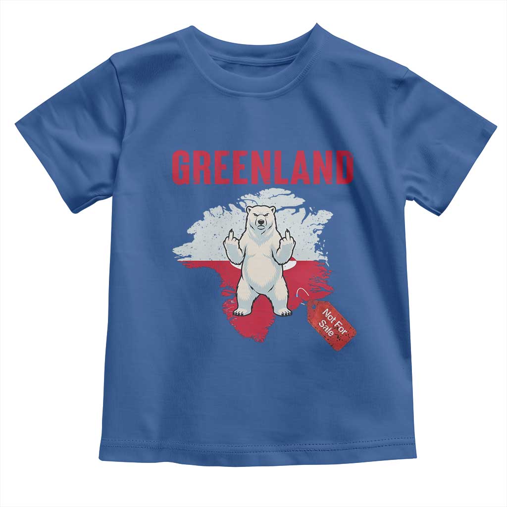Greenland Is Not For Sale Toddler T Shirt Support Greenlander Gift TS12 Royal Blue Print Your Wear
