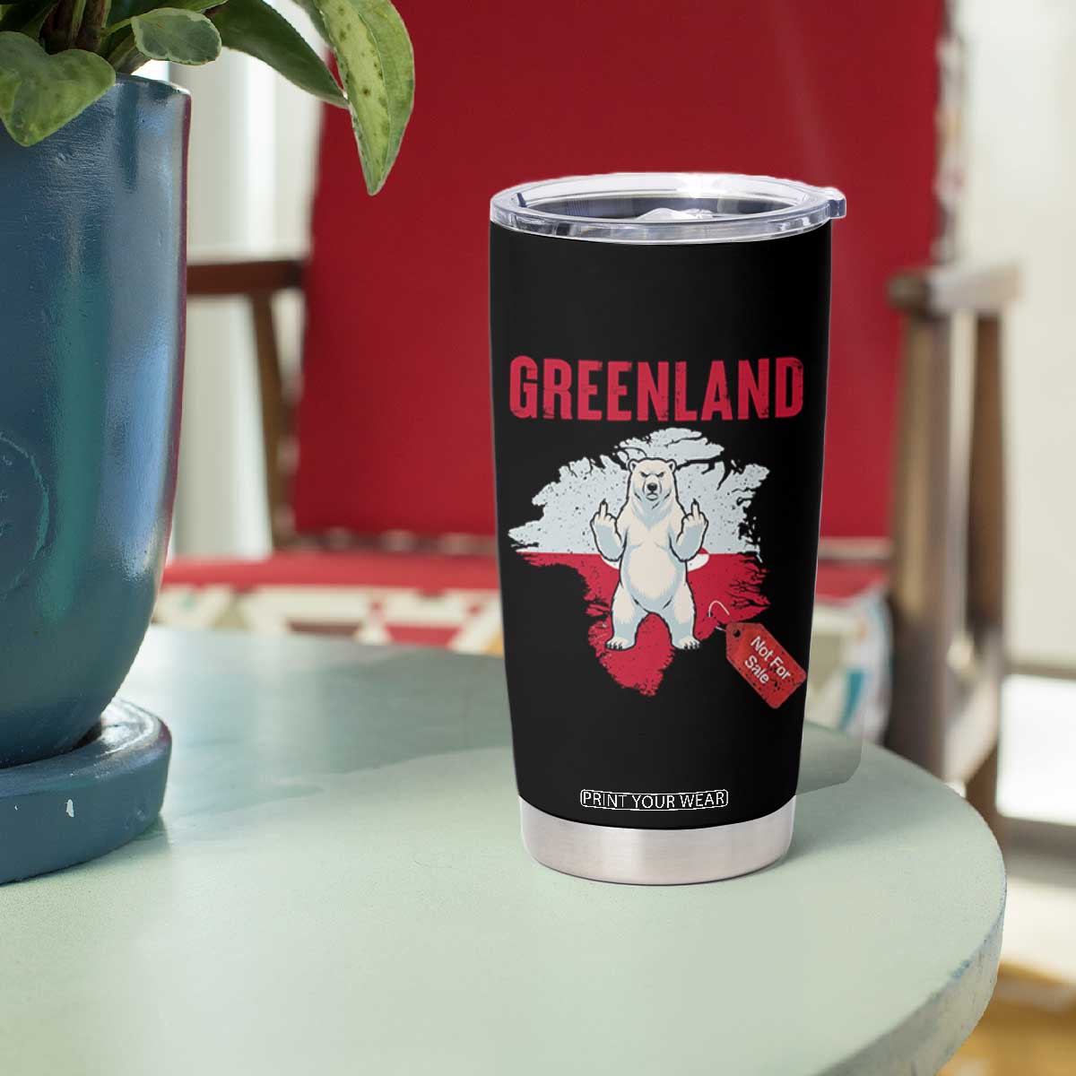 Greenland Is Not For Sale Tumbler Cup Support Greenlander Gift TS12 Print Your Wear