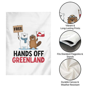 Funny Polar Bear Political Protest Garden Flag Hands Off Greenland TS12 Print Your Wear