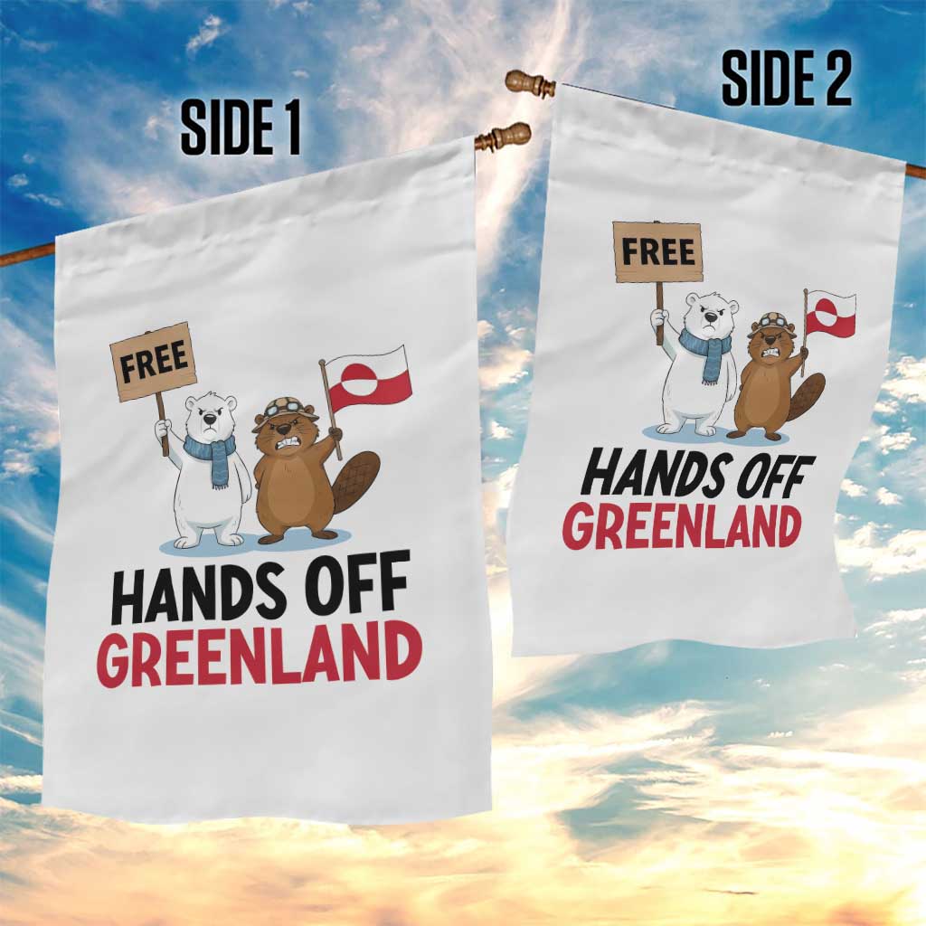 Funny Polar Bear Political Protest Garden Flag Hands Off Greenland TS12 Print Your Wear