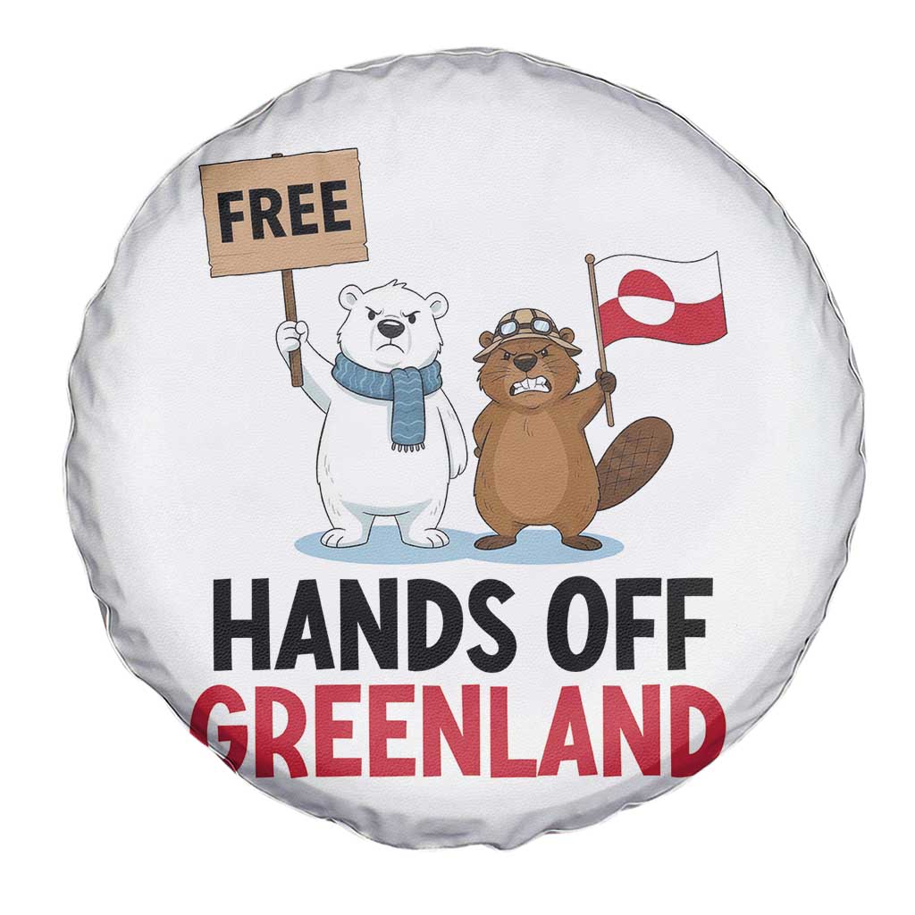 Funny Polar Bear Political Protest Spare Tire Cover Hands Off Greenland TS12 Print Your Wear