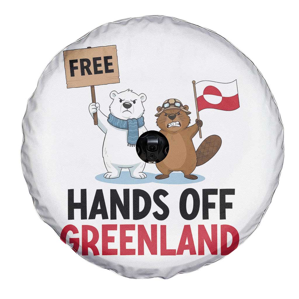 Funny Polar Bear Political Protest Spare Tire Cover Hands Off Greenland TS12 Print Your Wear