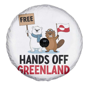 Funny Polar Bear Political Protest Spare Tire Cover Hands Off Greenland TS12 Print Your Wear