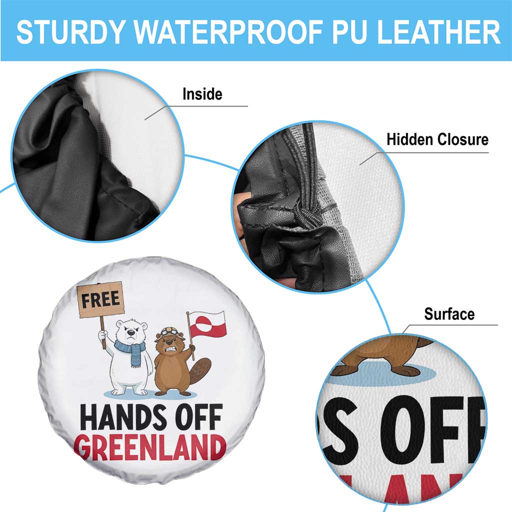 Funny Polar Bear Political Protest Spare Tire Cover Hands Off Greenland TS12 Print Your Wear