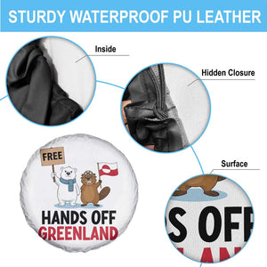 Funny Polar Bear Political Protest Spare Tire Cover Hands Off Greenland TS12 Print Your Wear