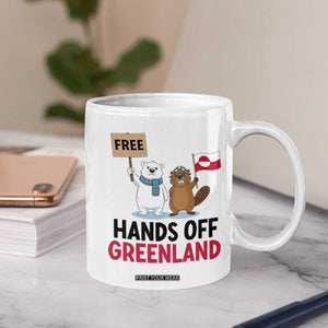 Funny Polar Bear Political Protest Coffee Mug Hands Off Greenland TS12 Print Your Wear