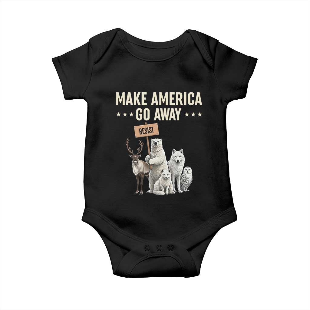 Make America Go Away Baby Onesie Greenland Support Gift TS12 Black Print Your Wear