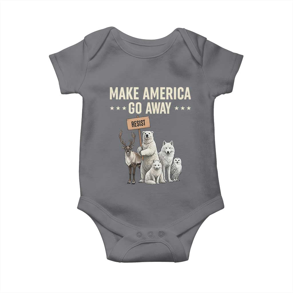 Make America Go Away Baby Onesie Greenland Support Gift TS12 Charcoal Print Your Wear
