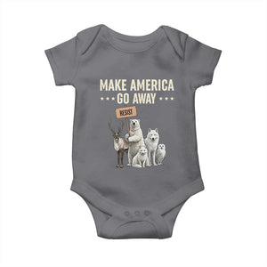 Make America Go Away Baby Onesie Greenland Support Gift TS12 Charcoal Print Your Wear