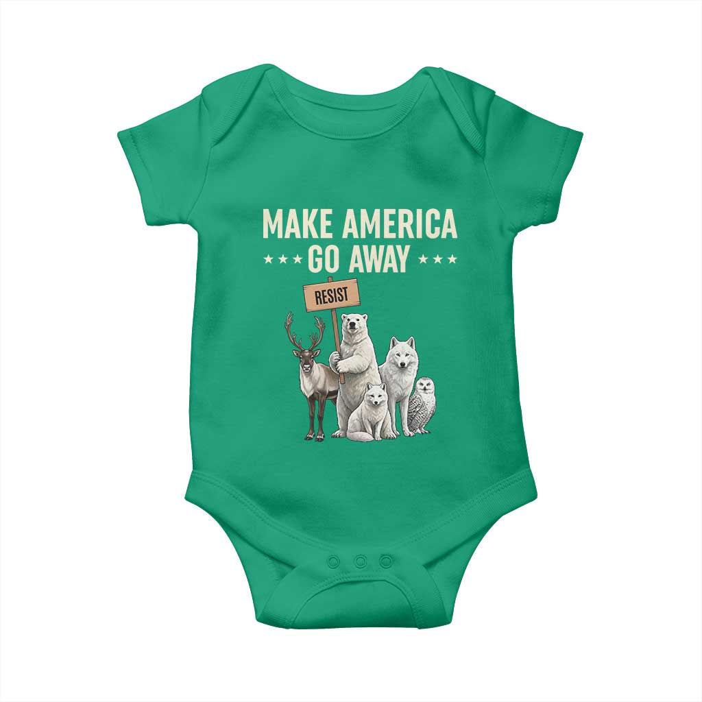 Make America Go Away Baby Onesie Greenland Support Gift TS12 Irish Green Print Your Wear