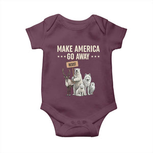 Make America Go Away Baby Onesie Greenland Support Gift TS12 Maroon Print Your Wear