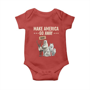 Make America Go Away Baby Onesie Greenland Support Gift TS12 Red Print Your Wear