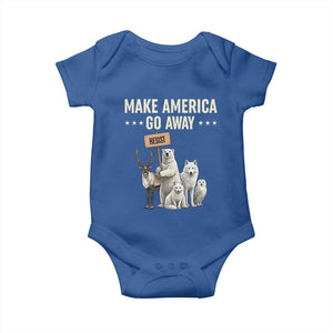 Make America Go Away Baby Onesie Greenland Support Gift TS12 Royal Blue Print Your Wear