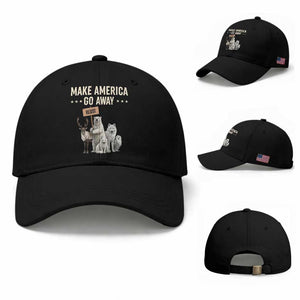 Make America Go Away Baseball Cap Greenland Support Gift TS12 Baseball Cap Universal Fit Black Print Your Wear