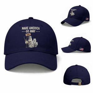 Make America Go Away Baseball Cap Greenland Support Gift TS12 Baseball Cap Universal Fit Dark Blue Print Your Wear