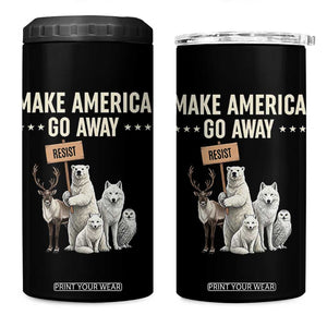Make America Go Away 4 in 1 Can Cooler Tumbler Greenland Support Gift TS12 One Size: 16 oz Black Print Your Wear